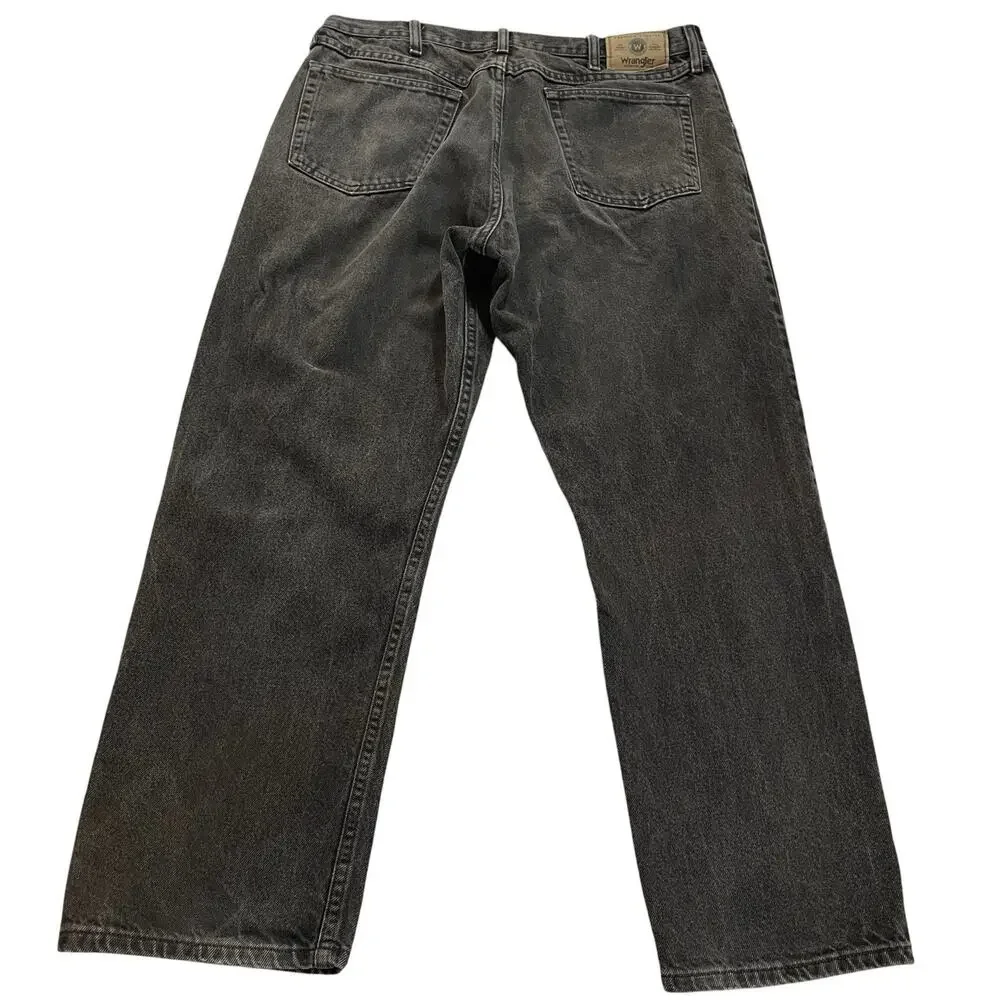 Vintage Y2K Wrangler Faded Black Jeans Mens 36x30 Relaxed Fit Straight Leg